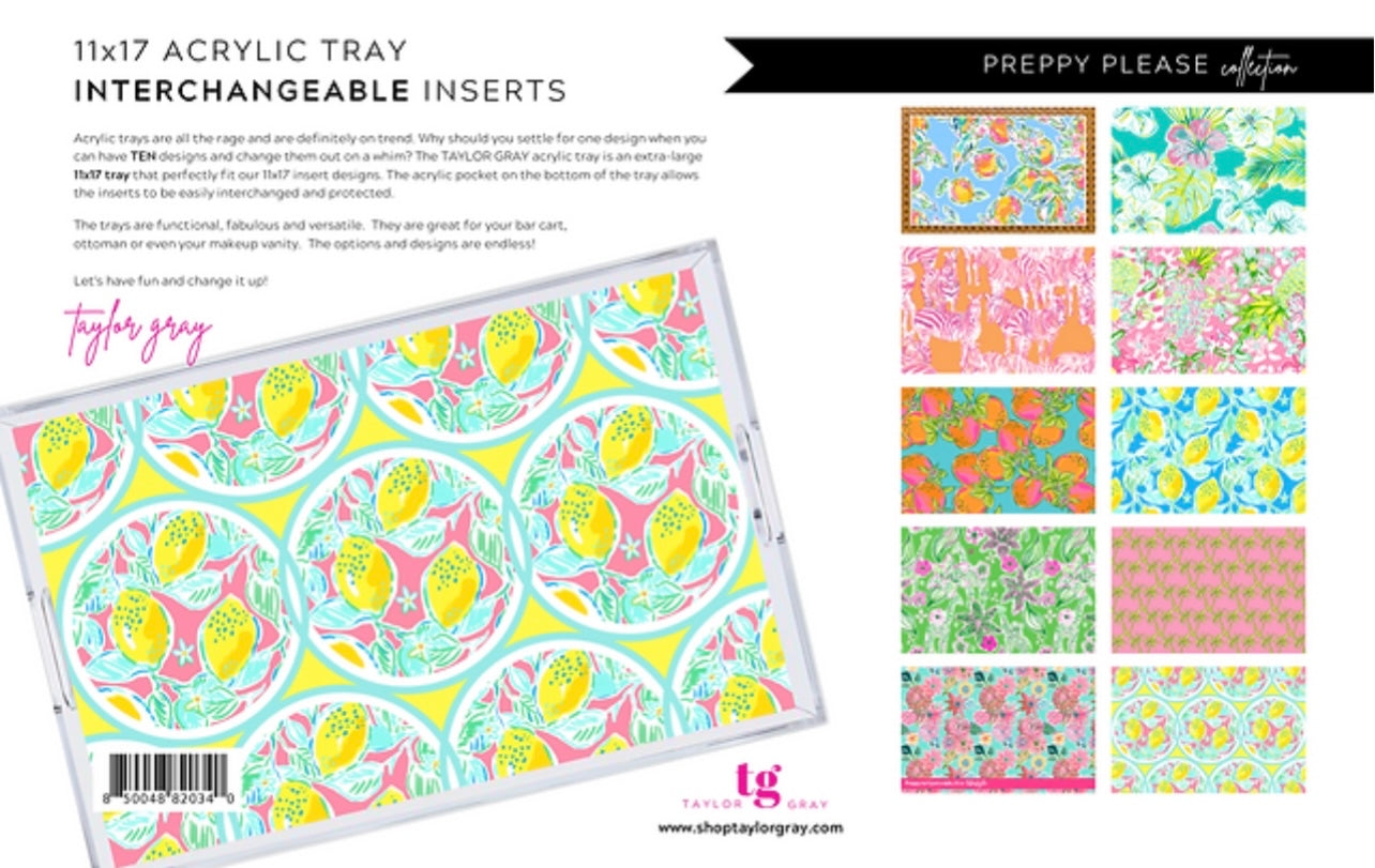 Tray Inserts for 11 x 17 tray (Insert only, Tray sold separately)