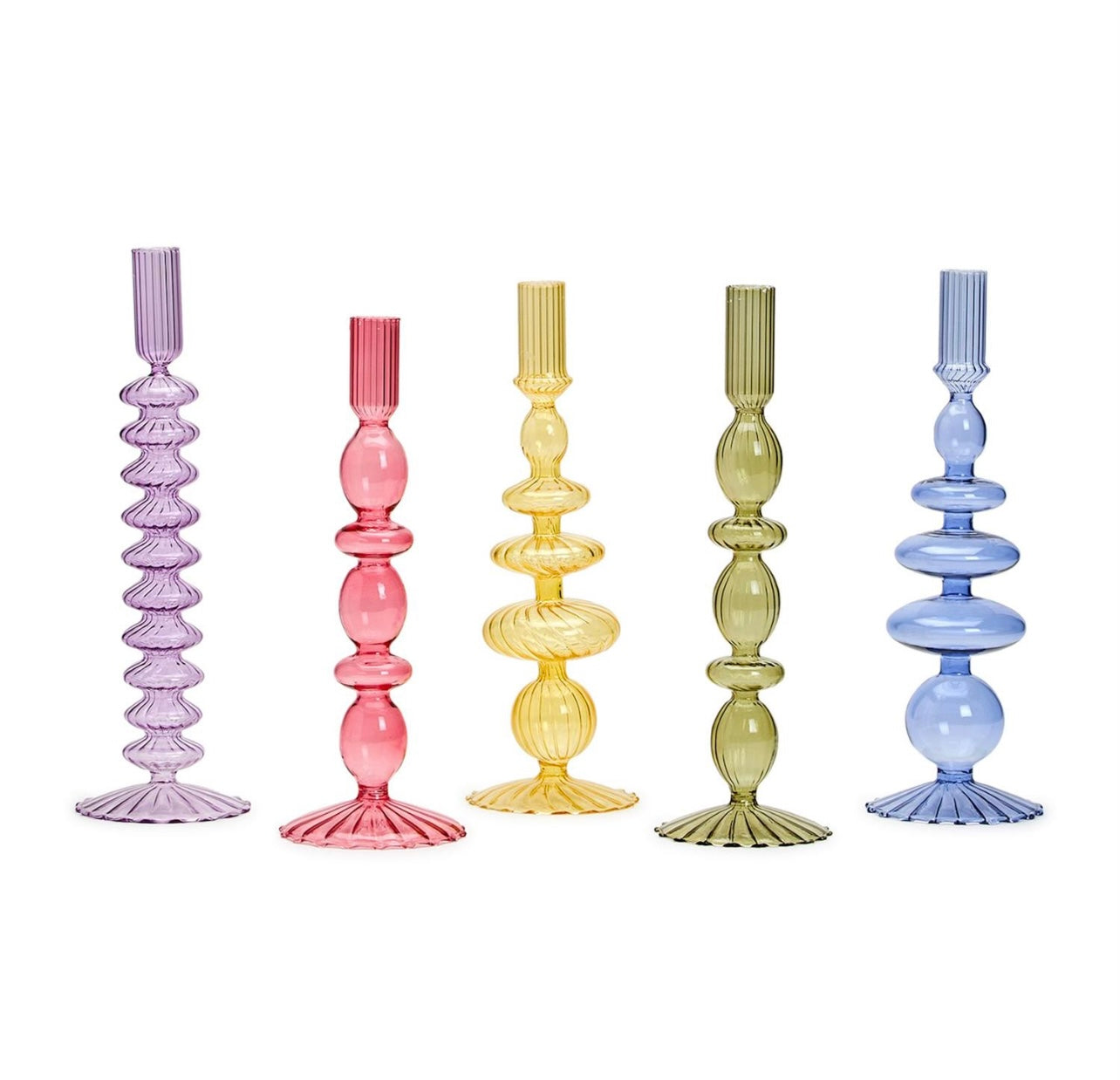 Blown Glass Candle Holder