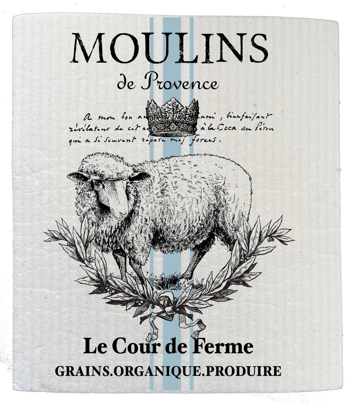 Vintage French Moulins Lamb Kitchen SWEDISH DISH CLOTH