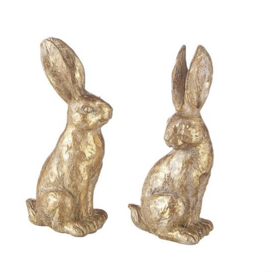 Pair of Gold Leaf Bunnies