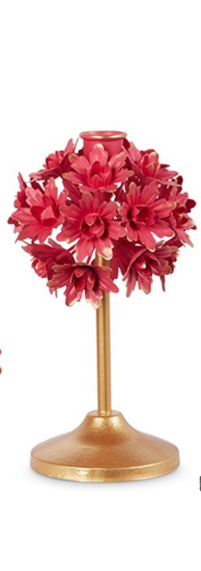 Pink Floral Candle Holders