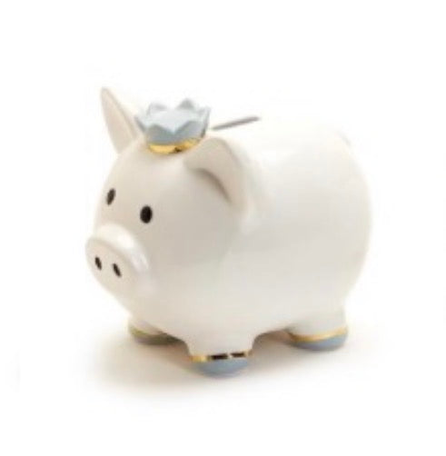 Piggy Bank with Crown in Gift Box