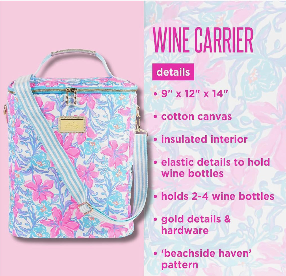 Lilly Pulitzer Wine Carrier (2 Designs Available)