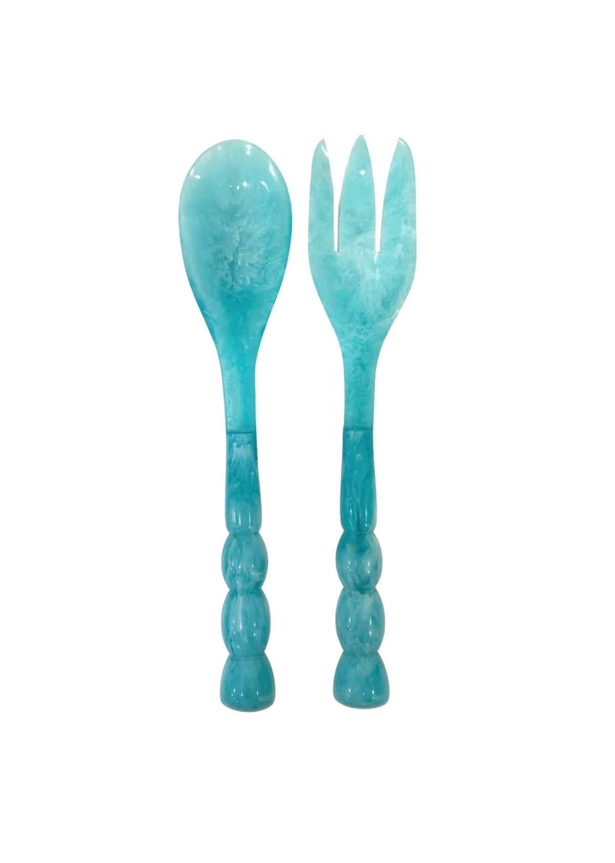 Blue Bermuda Salad Servers