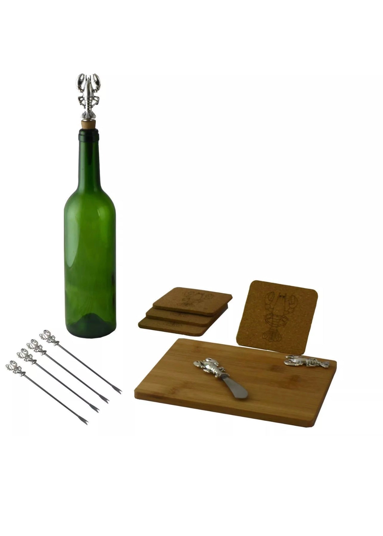 Three Star Bamboo Wine And Cheese Charcuterie Lobster Cutting Board