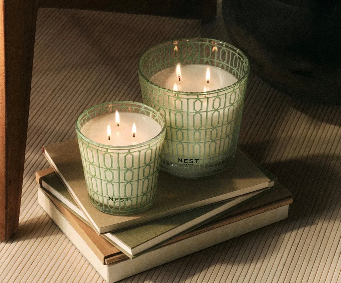 NEST Bamboo Decorative 3-Wick Candle