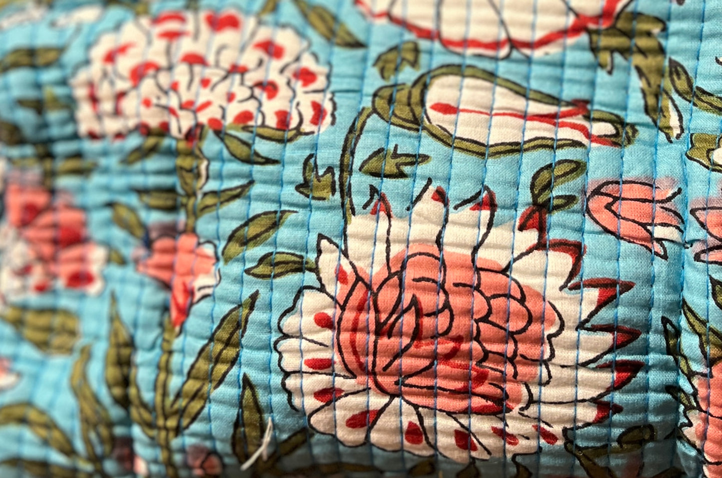 Quilted Cotton Cosmetic Bags Set of 3