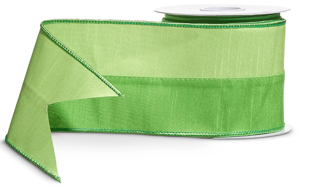 4" X 10 Yds Green Two Tone Wired Ribbon (Copy)