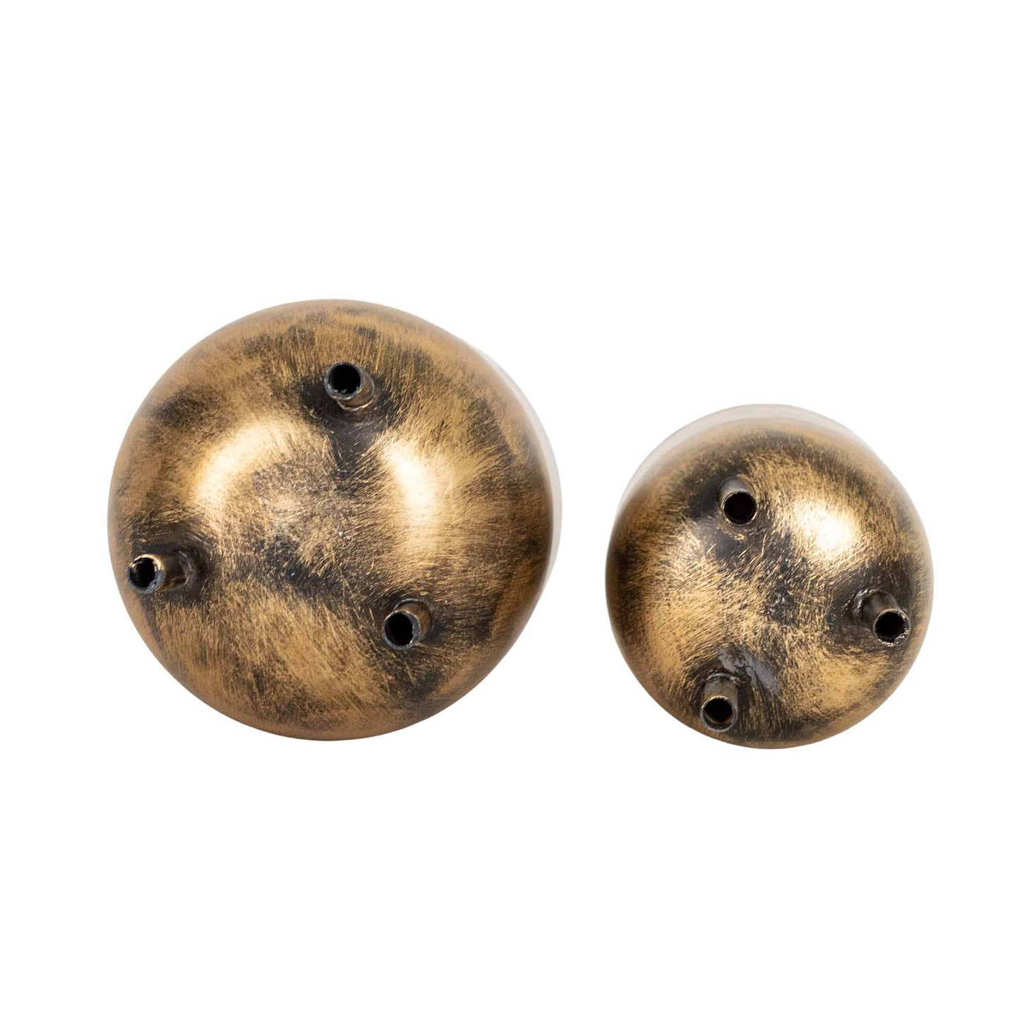 Kacela Set of 2 Brass Boho Footed Garden Planter Pots Metal