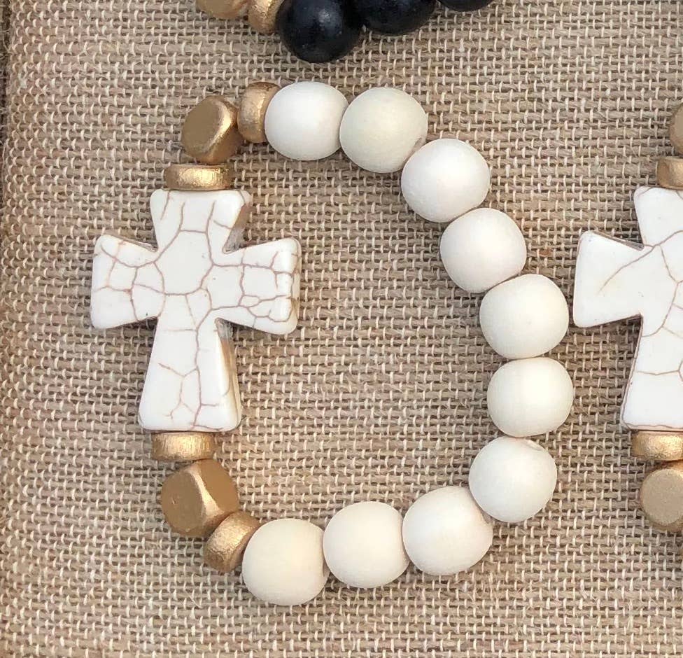 Chunky Cross Stretch Bracelet