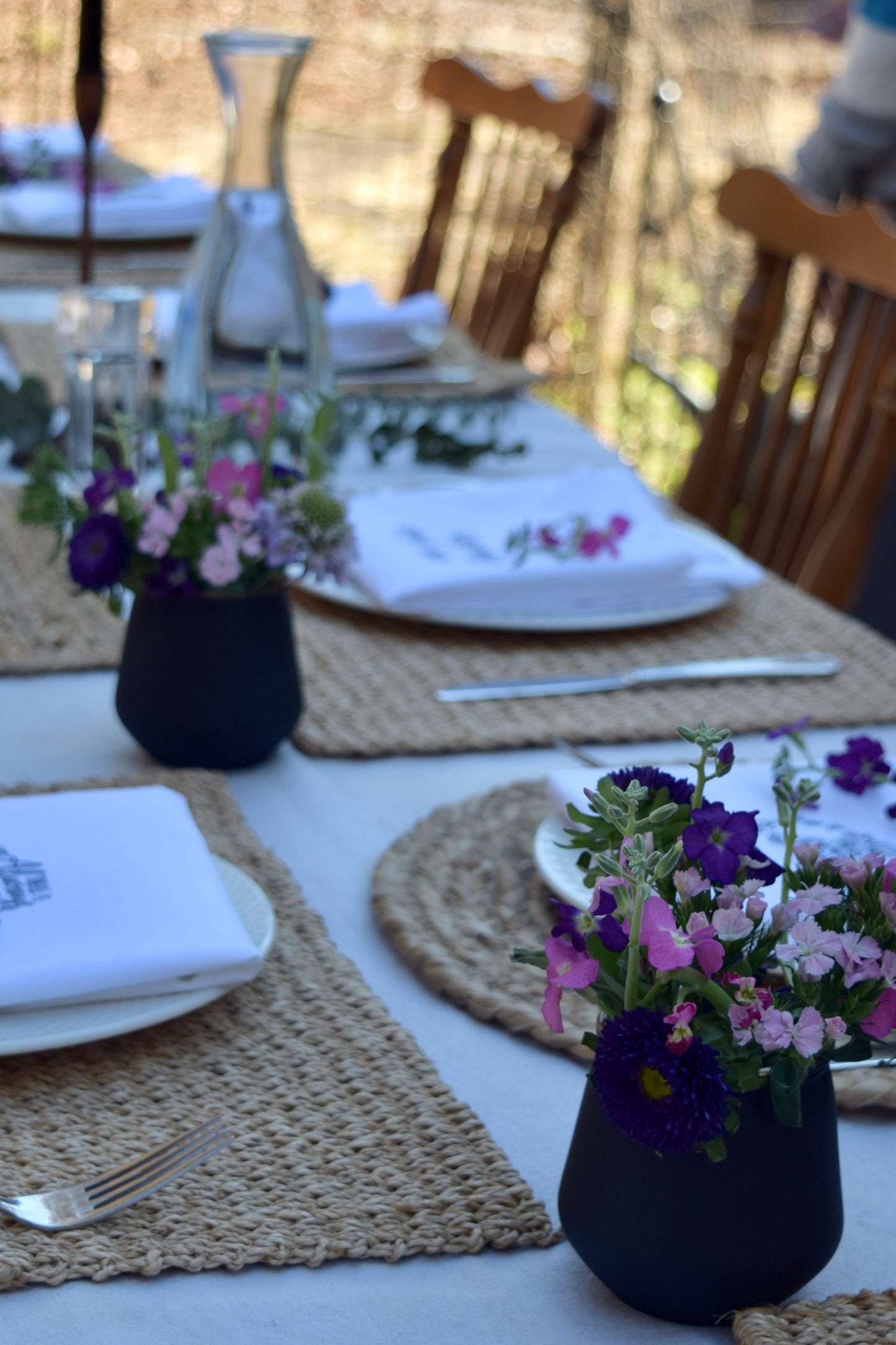 Thanksgiving White Flour Sack Towels/Napkins