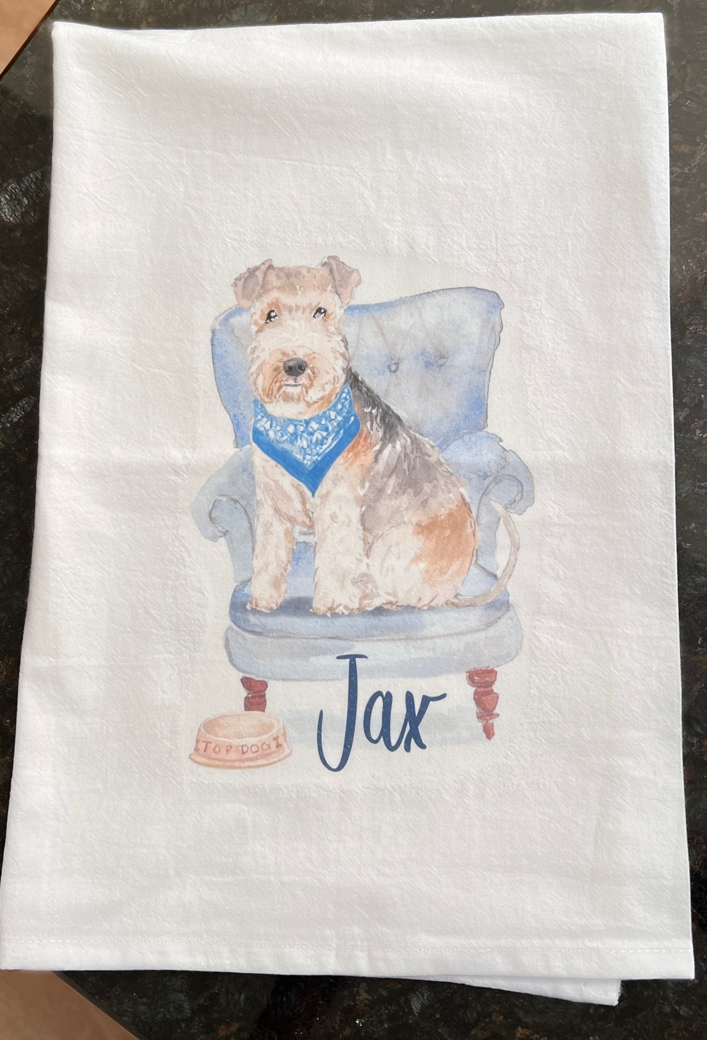 Personalized Dog Breed Tea Towel