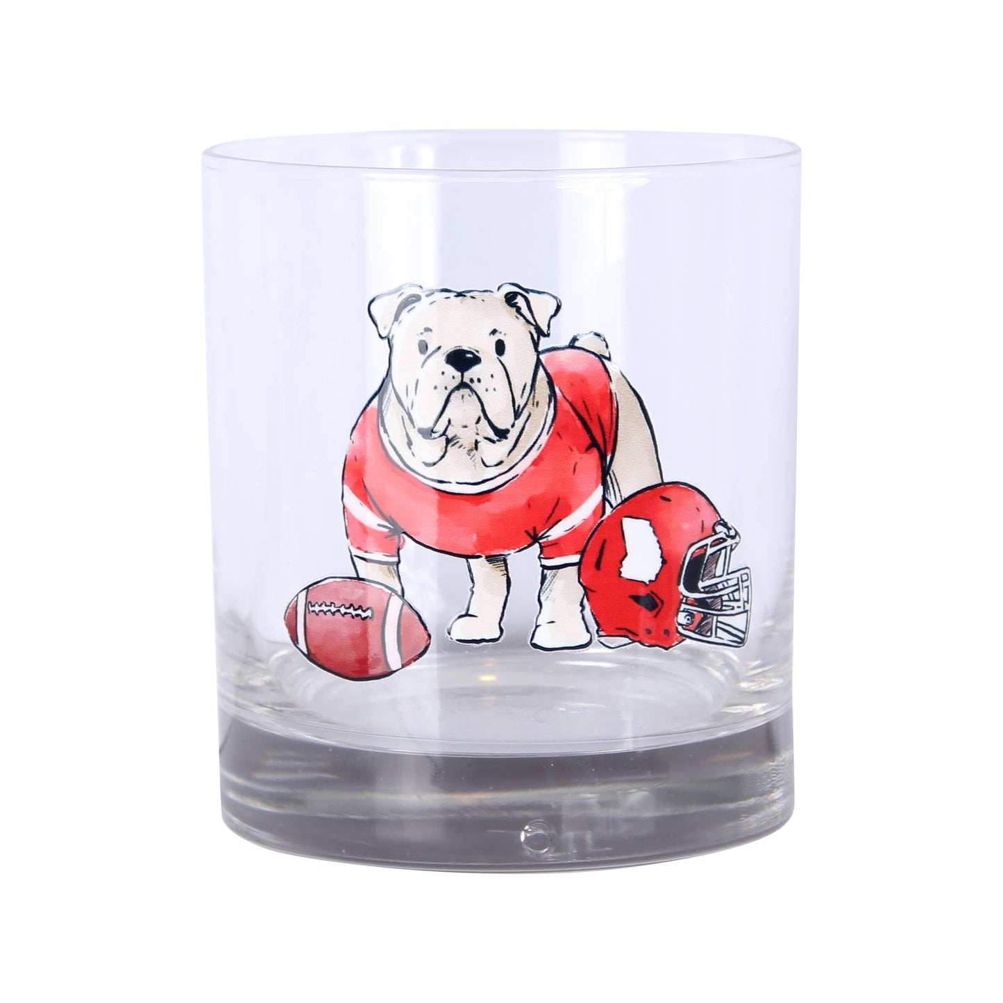 Georgia GA State Spirit Bulldog Rocks Glass