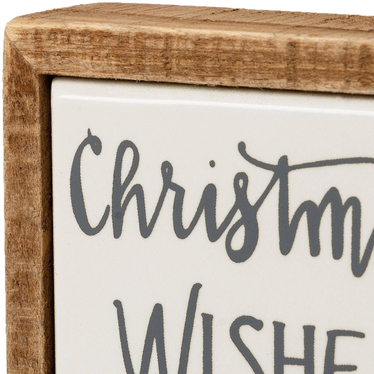 Christmas Wishes Mistletoe Kisses Box Sign Mini