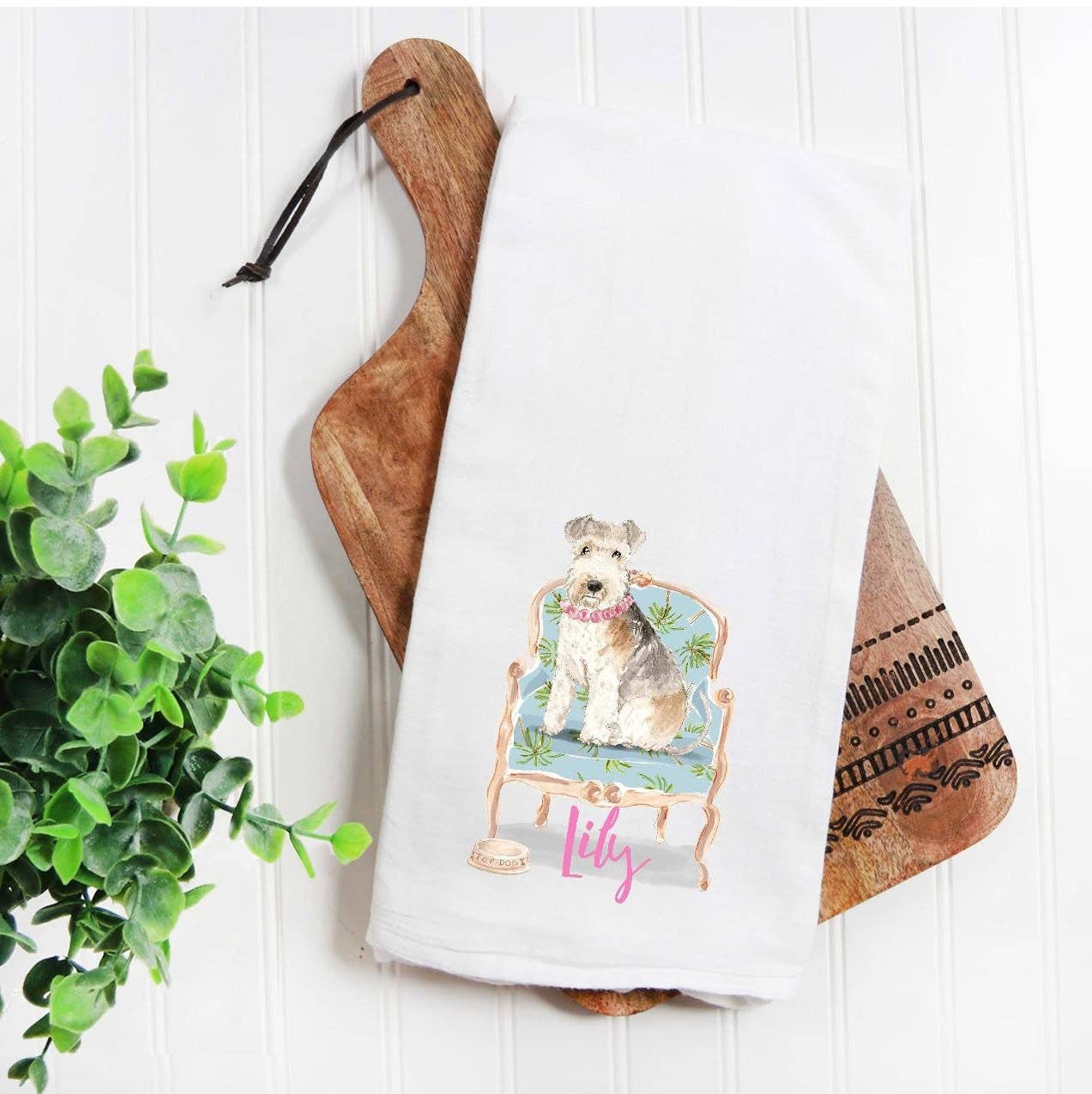 Personalized Dog Breed Tea Towel