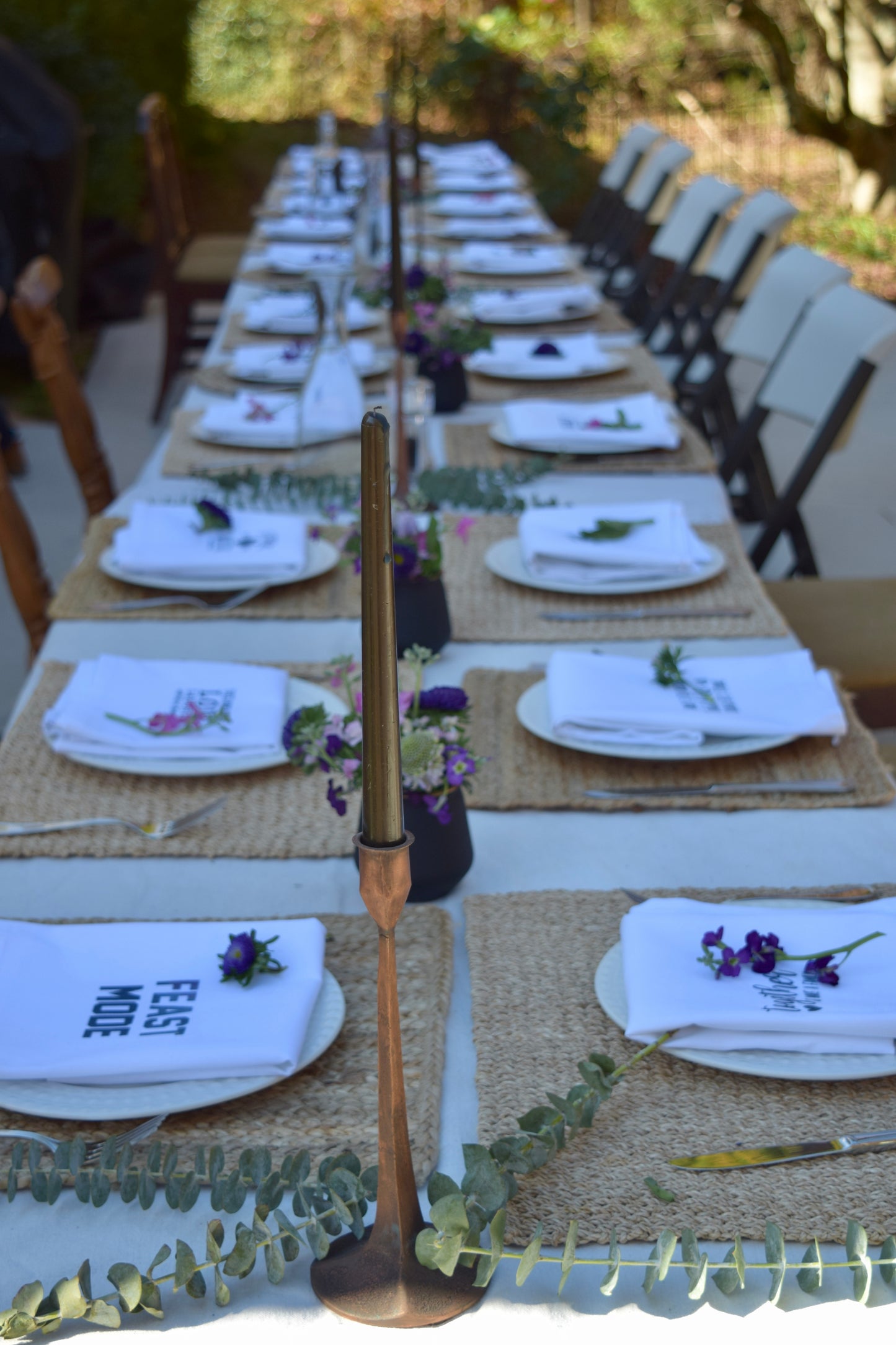 Thanksgiving White Flour Sack Towels/Napkins