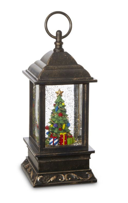 9.5" Christmas Tree Musical Lighted Water Lantern