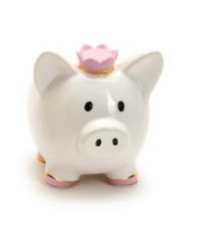 Piggy Bank with Crown in Gift Box