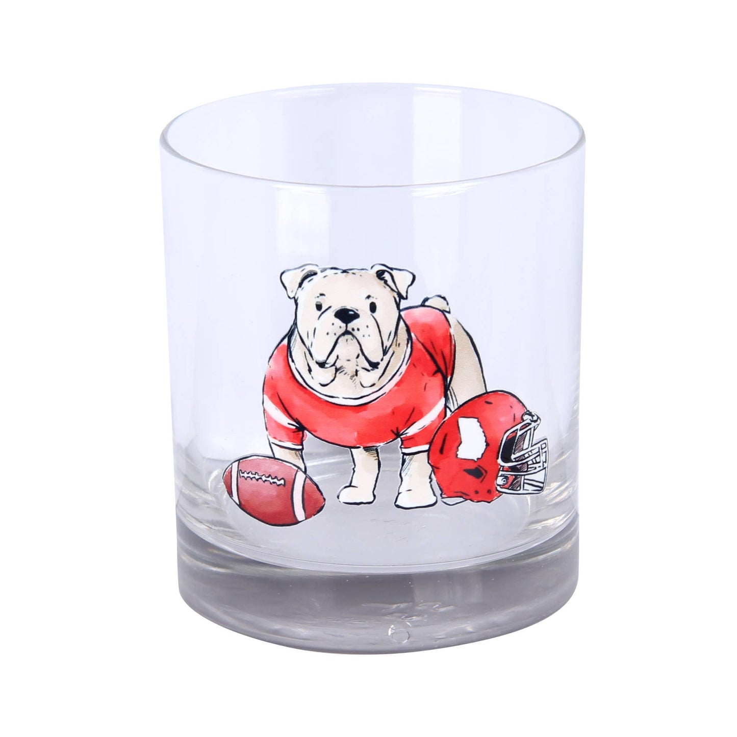 Georgia GA State Spirit Bulldog Rocks Glass