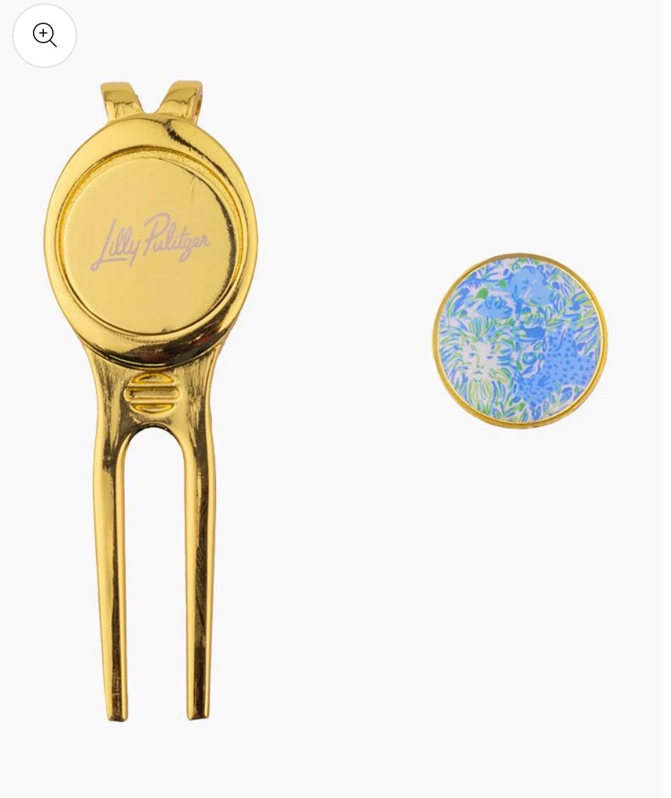 Golf Divot Tool / Ball Marker Set, Dandy Lions