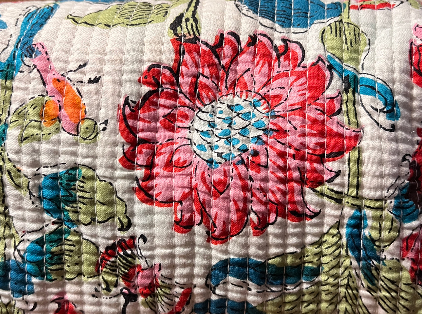 Quilted Cotton Cosmetic Bags Set of 3