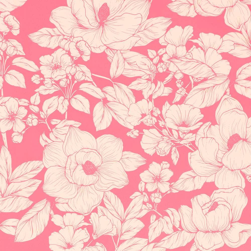 Two Toned Pink Floral Stone Wrapping Paper