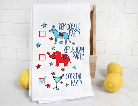 Political Cocktail Party Tea Towel Tea Towel