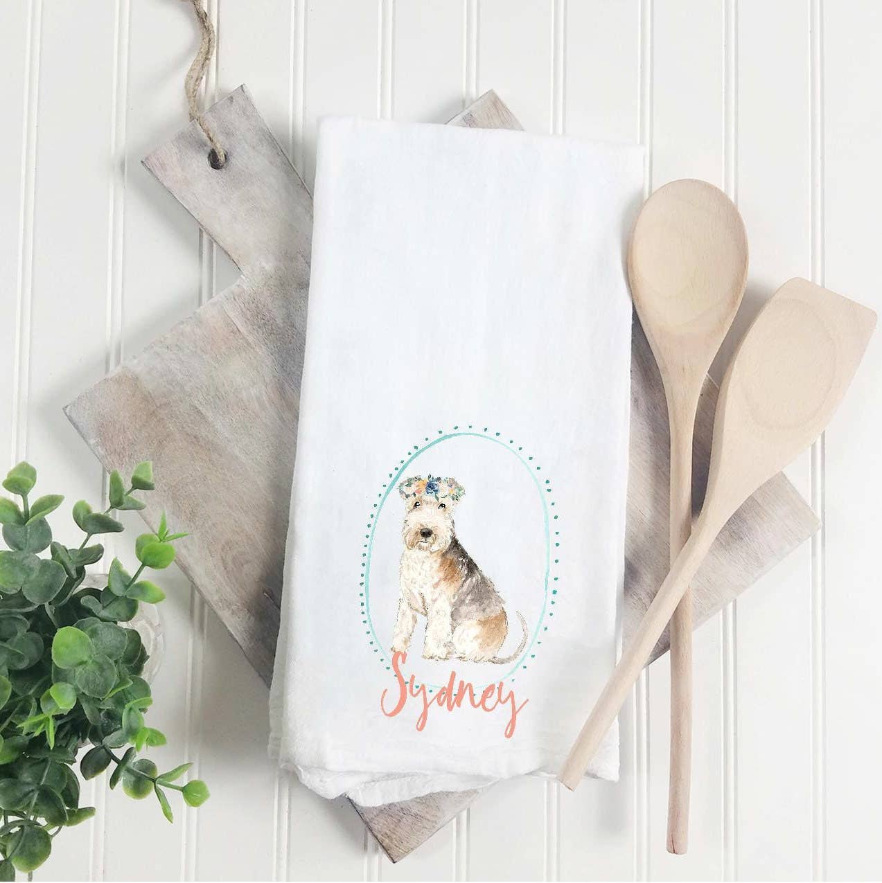 Personalized Dog Breed Tea Towel