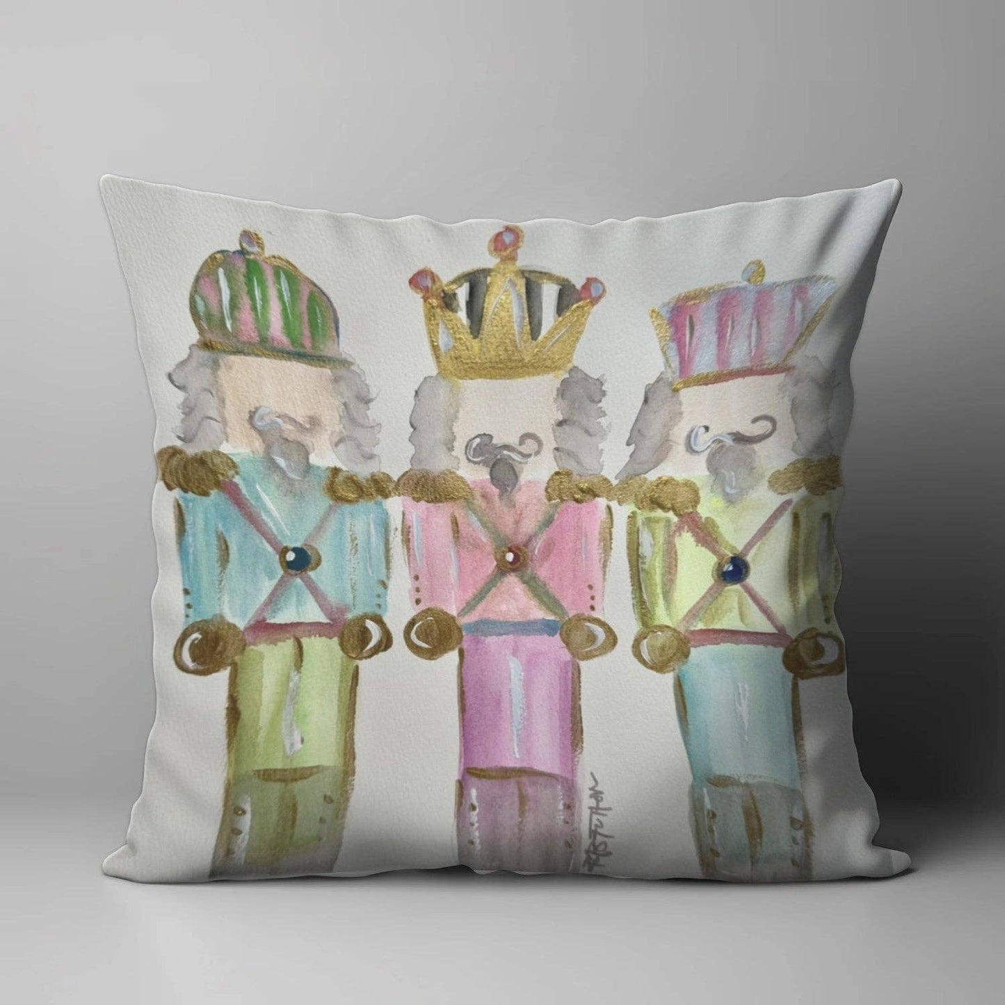 Bridgett's Pastel Nutcrackers Pillow