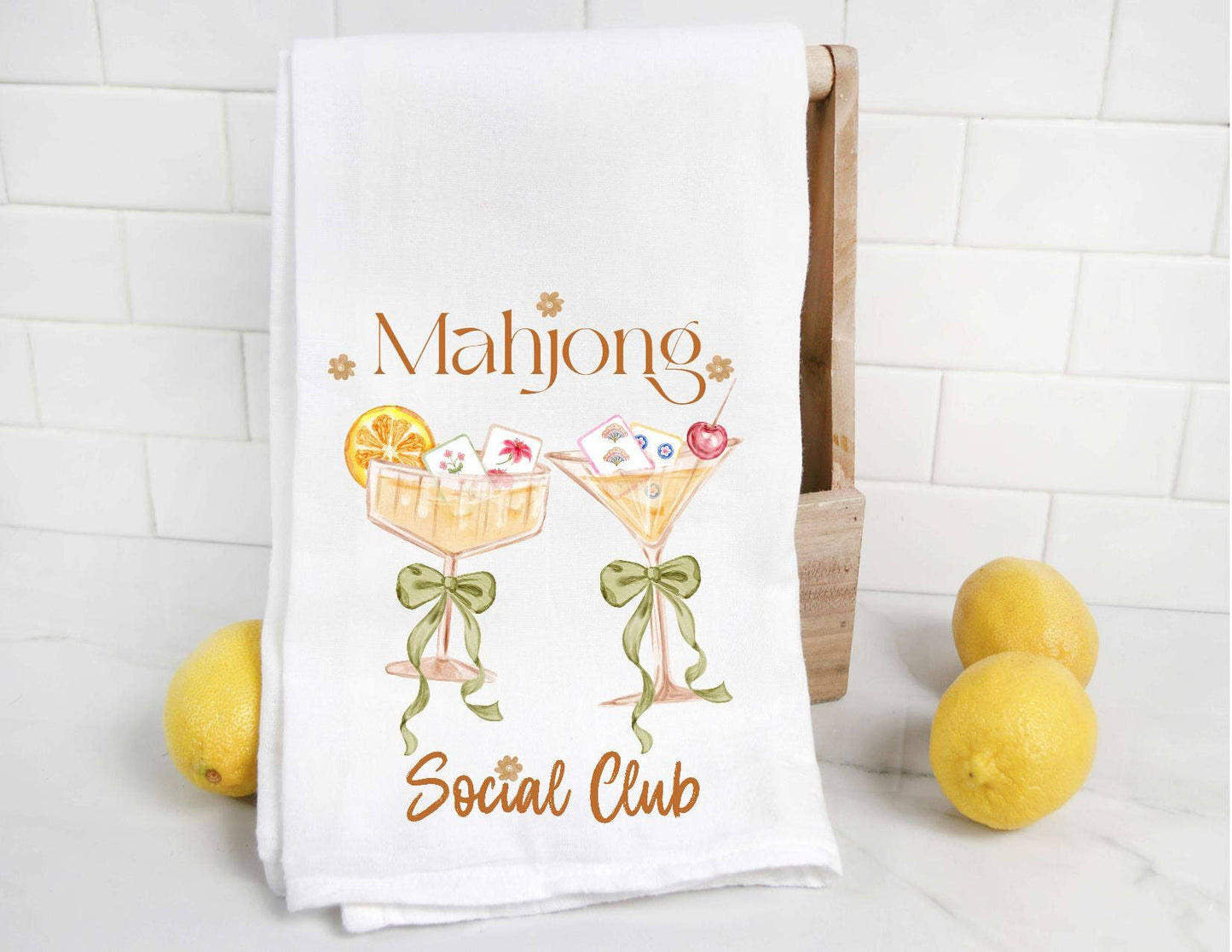 Mahjong Social Club Tea Towel