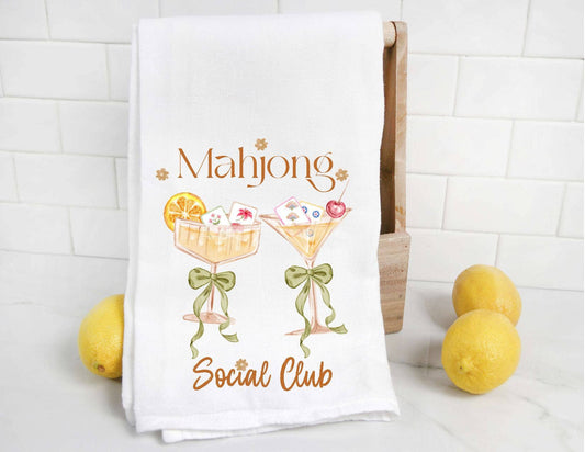 Mahjong Social Club Tea Towel