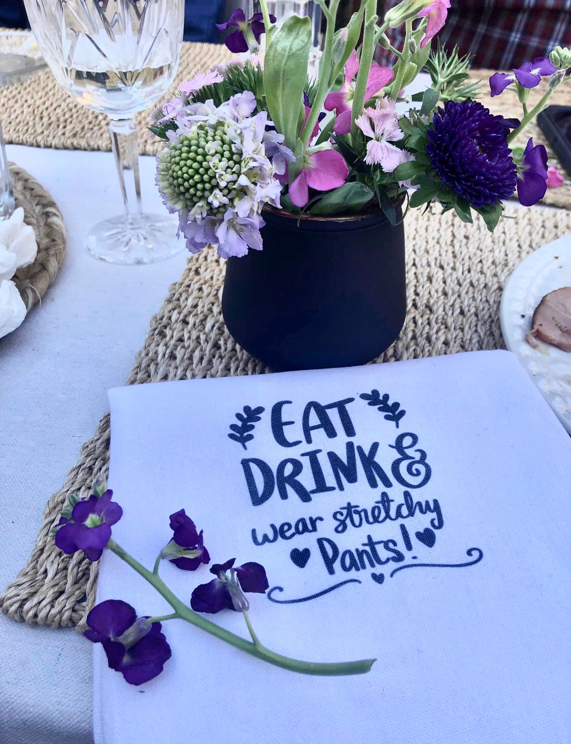 Thanksgiving White Flour Sack Towels/Napkins