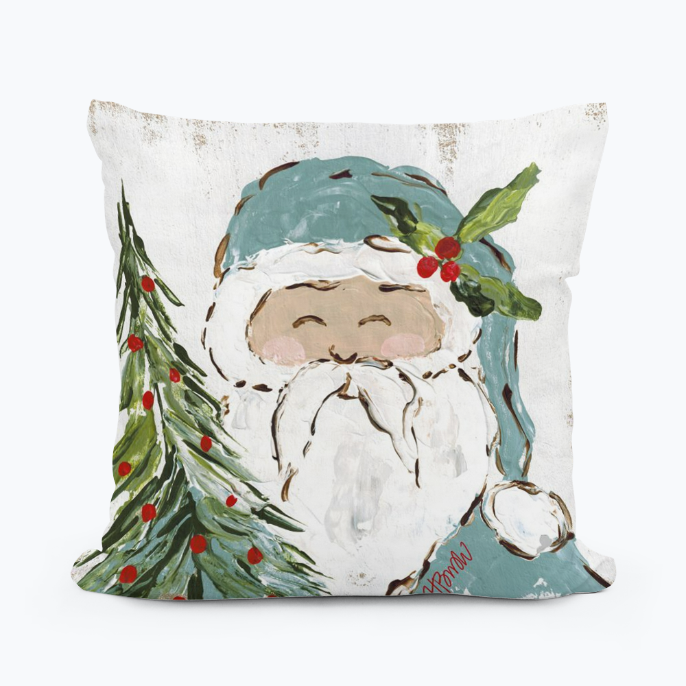 Haley Blue Santa Pillow