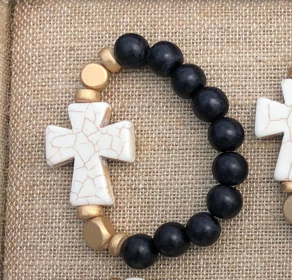Chunky Cross Stretch Bracelet