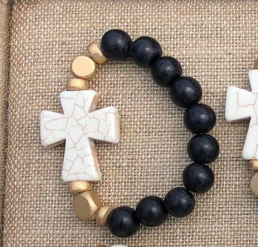 Chunky Cross Stretch Bracelet