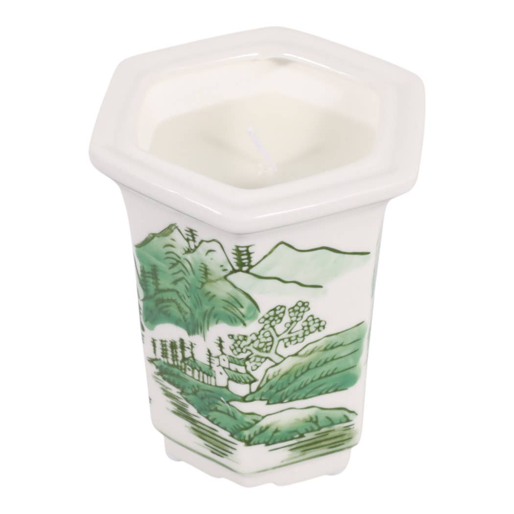 Scented Candle - Sage & Eucalyptus Soy Wax Green Ceramic,6Oz