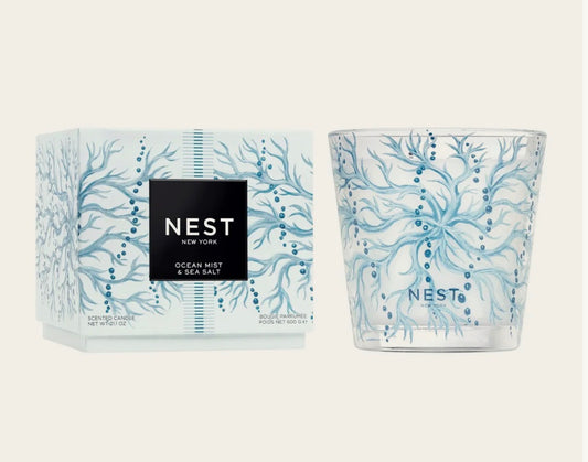 NEST Ocean Mist & Sea Salt Decorative 3-Wick Candle
