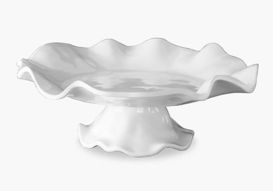 VIDA Havana Pedestal Cake Plate (White)