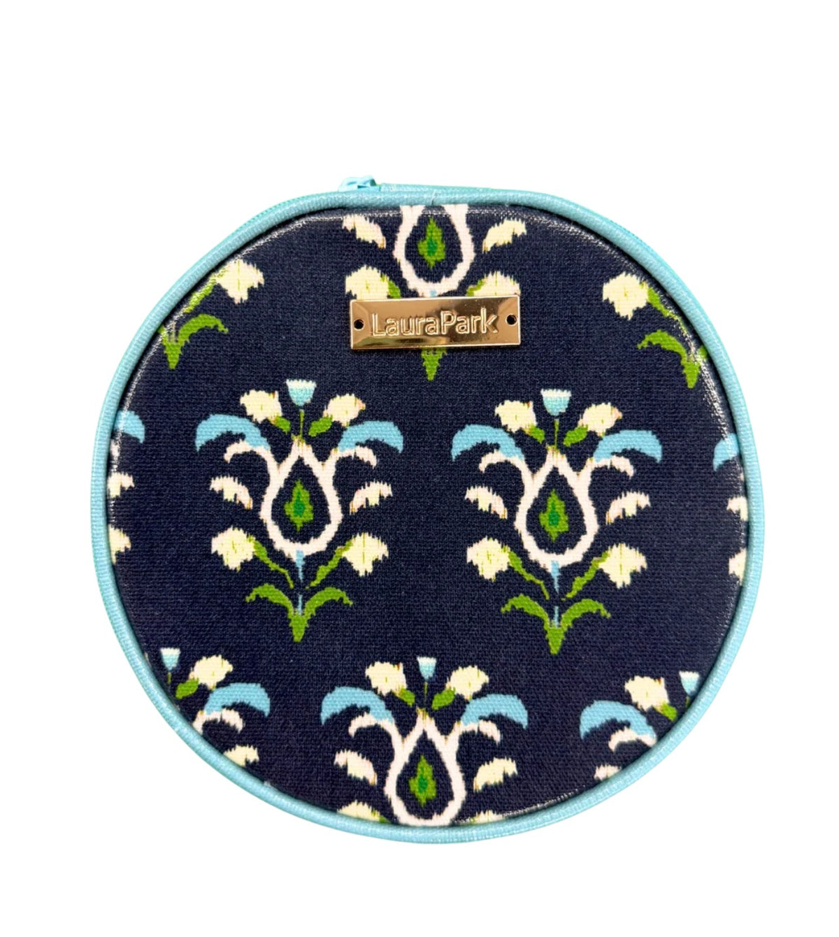 Rosemary Indigo Round Jewelry Case