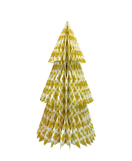 Laura Park Brushstrokes Citrine 18" 3 Tier Honeycomb Christmas Tree