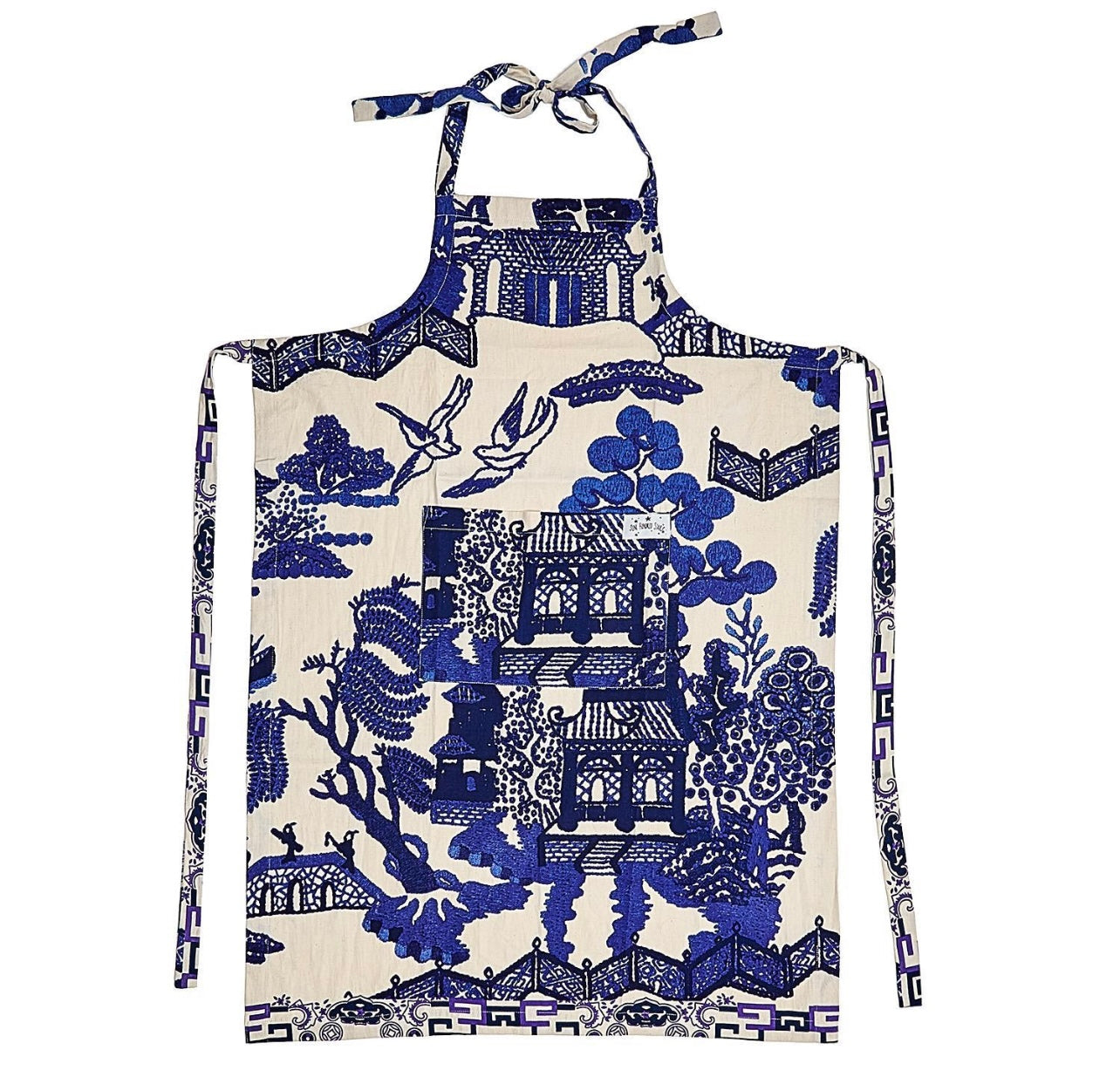 Giant Willow Blue Apron - Cotton