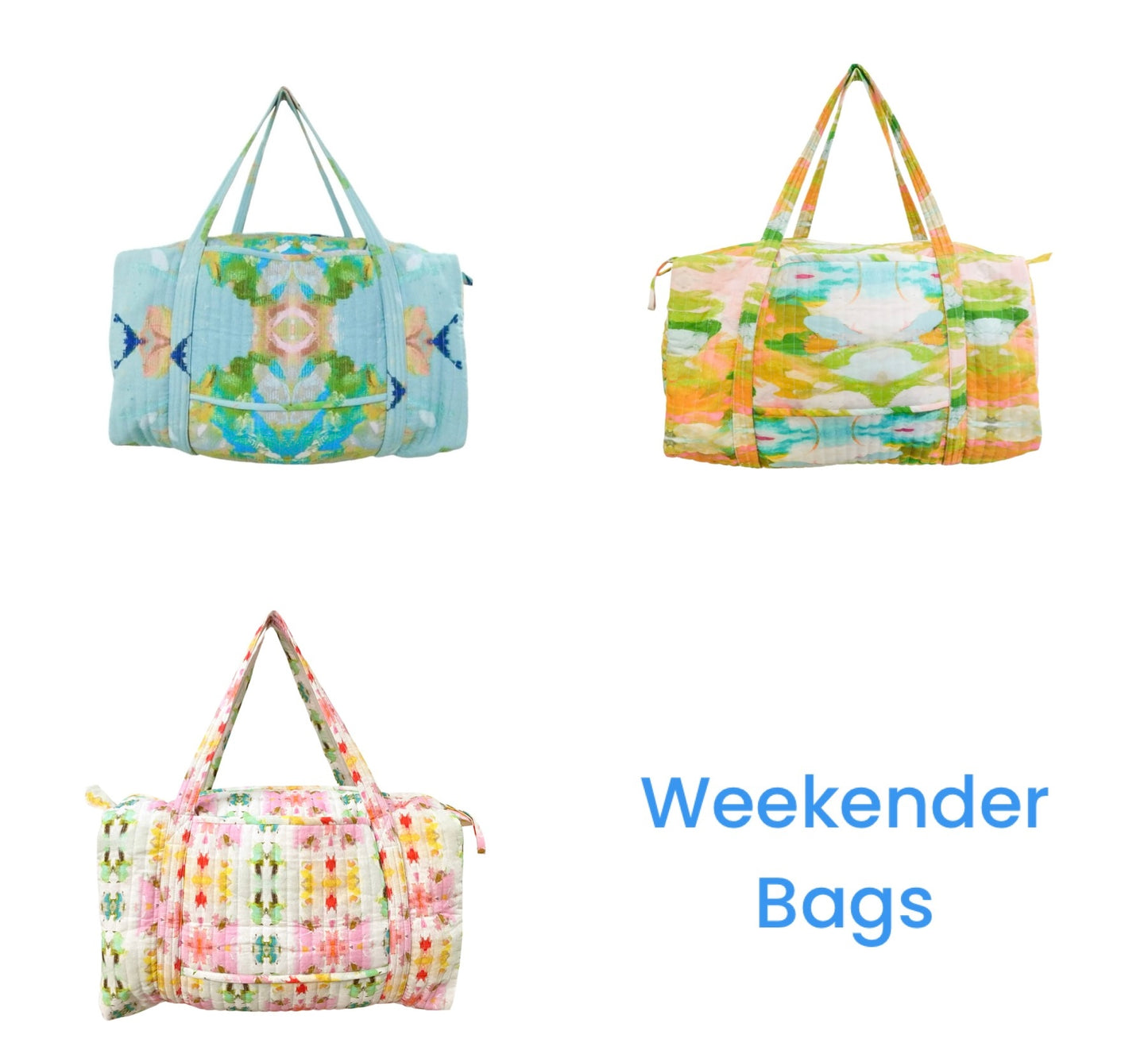 Laura Park Weekender Duffle Bag 4 Design Options