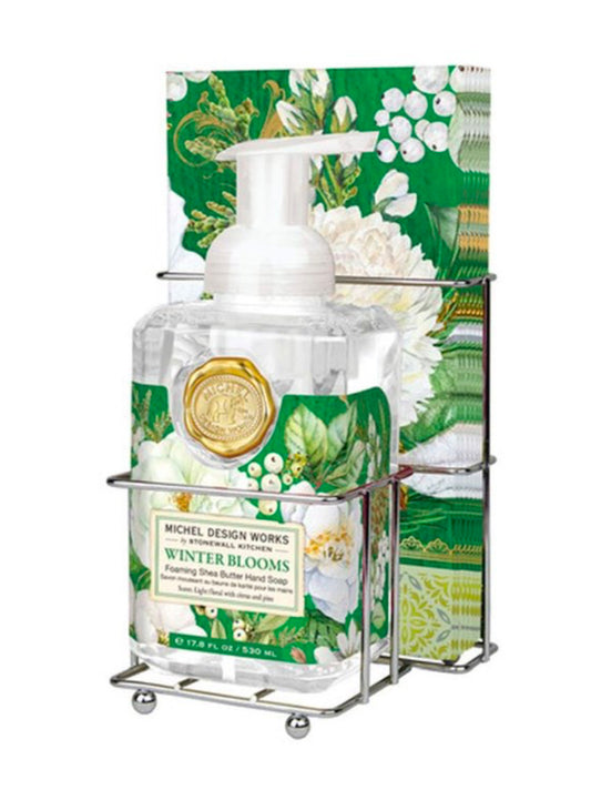 Winter Blooms Foaming Soap Napkin Set