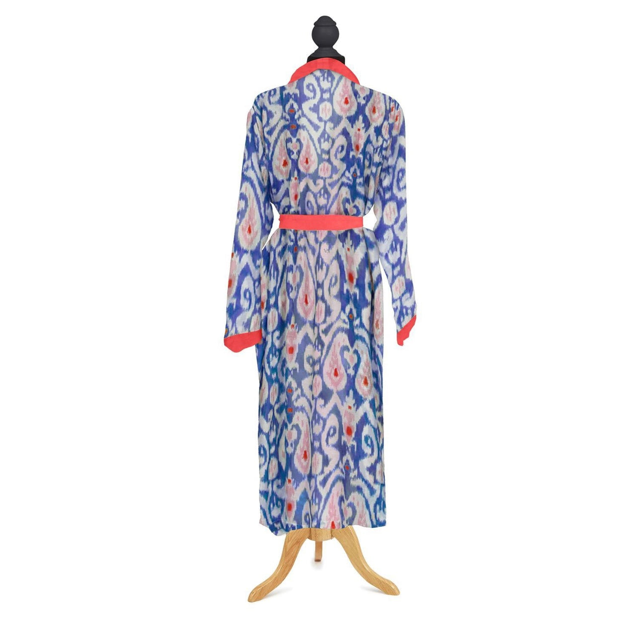 Ikat Print Blue Robe One Size Fits Most