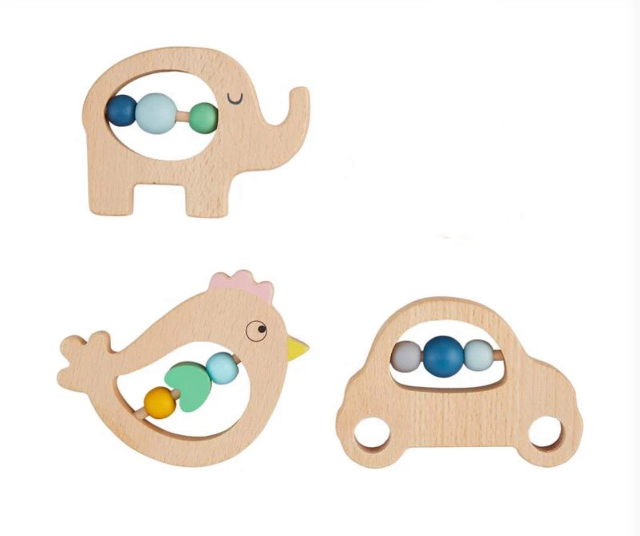 Wooden Teether Rattle