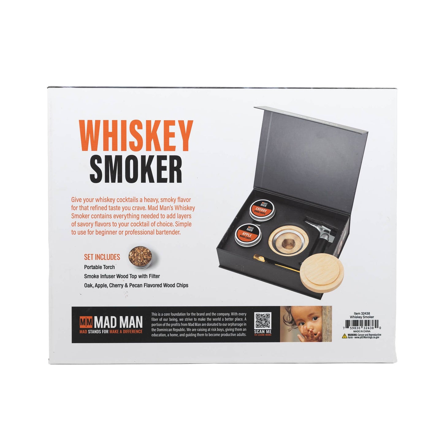 Whiskey Smoker | Cocktail Smoking Kit w/ Torch & Wood Chips
