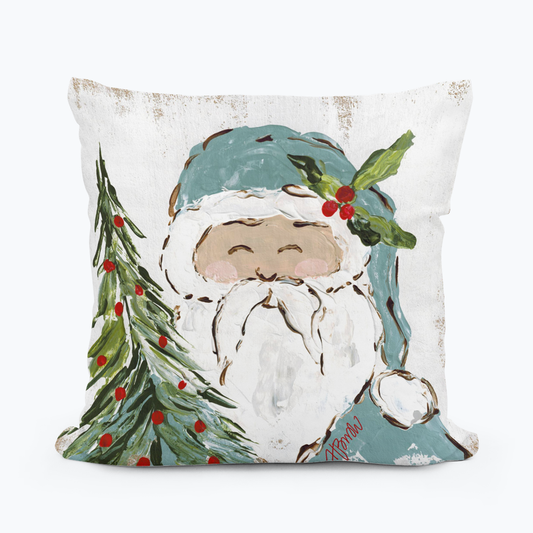 Haley Blue Santa Pillow