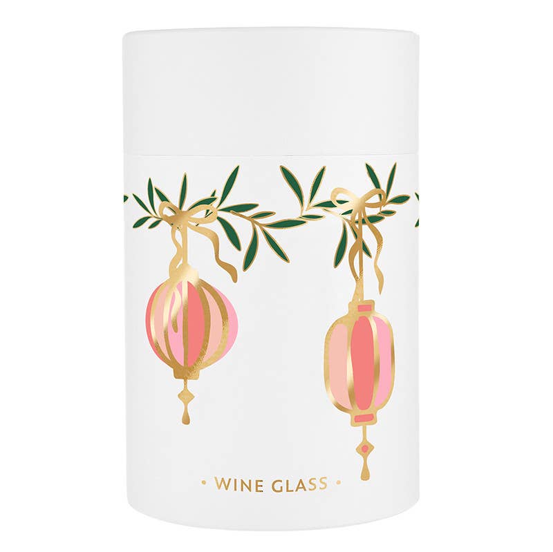 Gold Foil Stemless Wine Glass - Lanterns