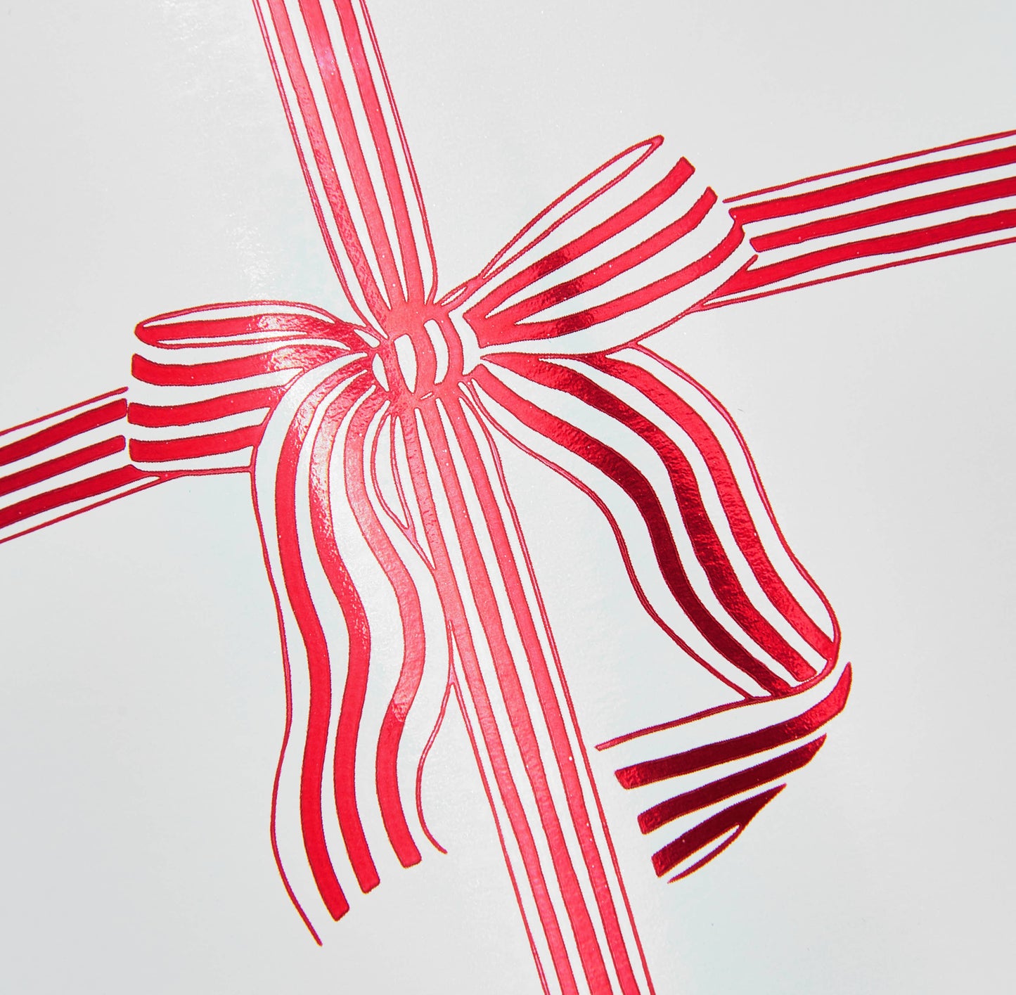 Peppermint Stripe Bows Wrapping Paper